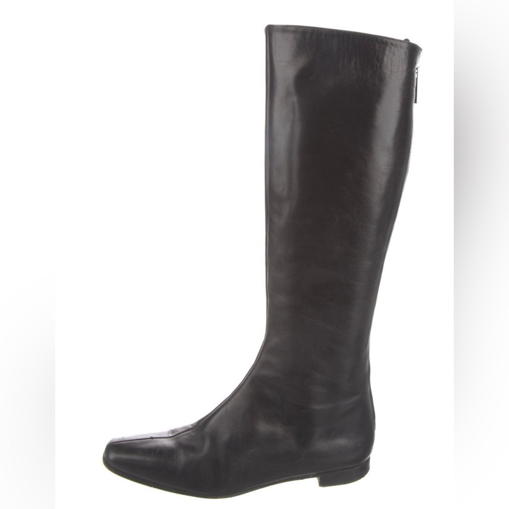 Manolo Blahnik Black Leather Boots